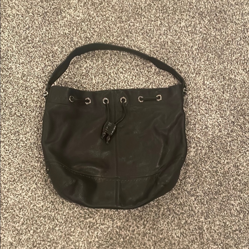 Cole Haan Black Leather Boho Shoulder Bag